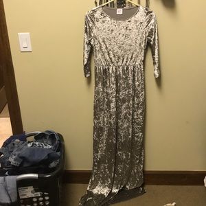 Silver velvet dress!!!!
